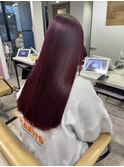 ピンクラベンダーケアブリーチ髪質改善レイヤーカット所沢