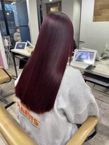 アジールヘア 所沢プロペ通り店(agir hair)&nbsp;ピンクラベンダーケアブリーチ髪質改善レイヤーカット所沢