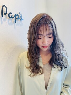 パプス ド コワフュール 宝塚南口(Pap's de coiffeur) 透明感カラー/韓国風巻き/20代30代40代50代