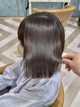 ロンドアベニール 北千住(Lond avenir) 暗めカラー/ボブ顔周り/前髪/レイヤー/髪質改善/縮毛矯正/北千住