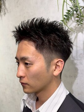 アポロ 横浜駅店(apollo) men's/スペインカール/スパイキーショート/ブルーブラック