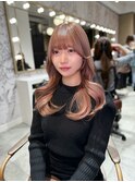 《韓国ヘア》韓国レイヤー＊ハイトーンミルクティー