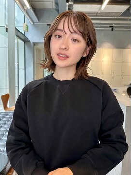 サンバレー(SUNVALLEY) レイヤーボブシースルーバングマロンブラウン