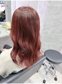ピンクブラウンカラー×韓国風アレンジ