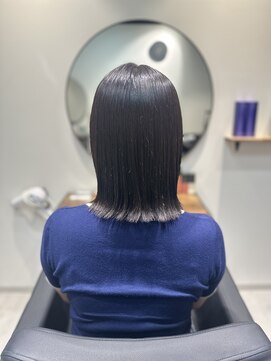 コル 市川(cor) 再整ケアカラー(髪質改善)×ダークアッシュボブ