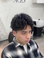 エース(ACES)&nbsp;ルーズショートパーマアクティブショート刈り上げツーブロック