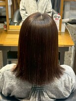 ヘアリゾート粋 トゥジュ 池袋東口店(tujuh)&nbsp;切りっぱなしミディ/チョコレートブラウン