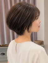 フラワーズ(Flowers)&nbsp;丸みボブ ナチュラルブラウン 大人ショート 白髪染め 40代 30代