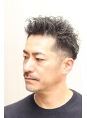 ◎ツーブロックベリーショートツイストスパイラルパーマスタイル
