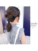 新潟×簡単アレンジ×編み込みポニーテール×くるりんぱ