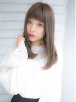 ナチュラルストレート　グレージュ