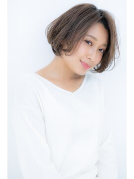 カバーヘア イヴ 戸頭店(COVER HAIR EVE) センターパートワンカール小顔フレンチボブZ戸頭20代30代40代