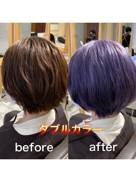 アース 武蔵境店(HAIR & MAKE EARTH) ダブルカラー アッシュバイオレット☆