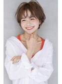 ナチュラルショート　ヘアカラー　【池袋】