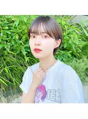 【Chill】大人かわいいマロンベージュカラーショートスタイル◎