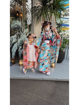 ベル(BELL) 七五三姉妹のキュートなヘアアレンジ