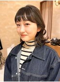 ミディアム/くびれレイヤー/レイヤーカット/顔周りカット/銀座