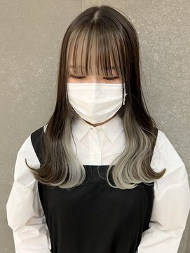 ロンドワン 三宮元町(Lond one) 前髪インナーカラー/フェイスフレーミング/エアリーロング
