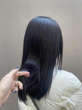 シアン(CYAN) 【CYAN】#10代#20代#透け感カラー#ブルーブラック#初カラー