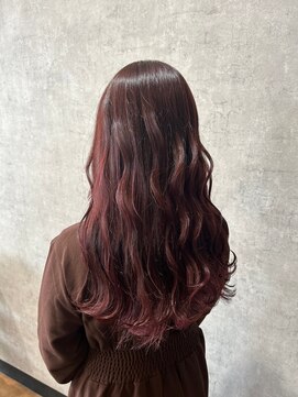 ヘアーワークス ボナ(HAIR WORKS bona.) ロングウェーブ×髪質改善カラー/うる艶美髪/グラデーション