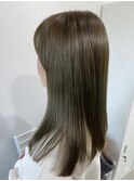 オリーブカラー暗めカラー20代30代40代ストレート