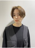 ニュアンスハンサムショート/オリーブベージュ/透明感カラー