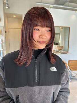 マイン(mine) 暖色カラー/レイヤーカット/フェイスレイヤー