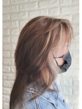 松本平太郎美容室 国立店 ロングレイヤー×イノアカラー×フレーミングカラー