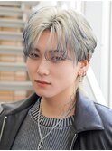 韓国シースルーマッシュセンターパートエンドカラー