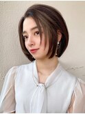 前下がりボブ長めボブひし形ボブレイヤーミディアムボブ美髪