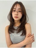 イメチェン外ハネボブ美髪ワイドバングレイヤー韓国ブリーチなし
