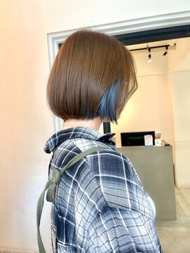 イマ 名駅店(ima) ボブ/インナーカラー/ブルー