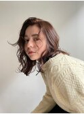美髪ミニウルフデジタルパーマショートカットミディアムミニボブ