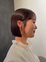 ロティー(loty)&nbsp;ボブ　チェリーレッド　ブリーチなしカラー　20代　30代