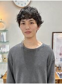 ツイストスパイラルパーマ束感ショートマッシュ縦落ちツイスパ