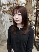 ステップボーンカットオオサカ(STEP BONE CUT OSAKA Via TICK-TOCK)&nbsp;【ステップボーンカット】ボルドーレイヤーヘア