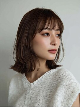 AccessMoon 米沢本店 クラゲヘアー/小顔/ココアベージュ/オリーブグレー/水戸米沢
