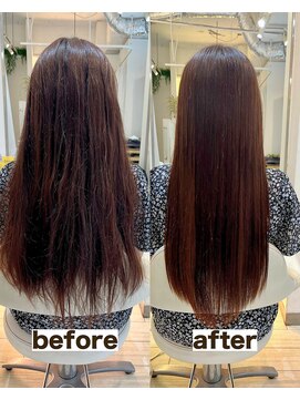 シゲ 自由が丘店(SHIGE) 乾かすだけでまとまる地毛風髪質改善ストレート40代50代縮毛矯正