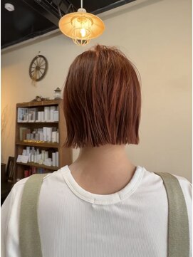 ルポル 大通店(rupolu) オレンジ×ボブ