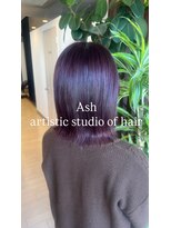 アッシュ アーティスティック スタジオ オブ ヘア(Ash artistic studio of hair) カシス系切りっぱなし