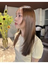 ハル ヘアスタジオ(haRu hair studio) ベージュカラー/レイヤー/顔まわり/ブロンド/髪質改善ストレート