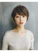 ショートボブ 大人かわいく スタイリング簡単《岡野》