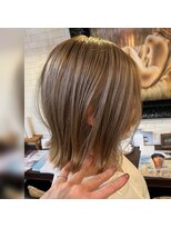 ボアップ 松山店(boappu) #ミルクティーベージュ#ダブルカラー#ベージュ