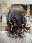 20代30代ナチュラルマットカーキベージュニュアンスパーマ