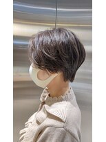 オーガニック リブ 川越(organic+live)&nbsp;２０代３０代大人可愛いアッシュベージュくびれボブ耳掛け透明感