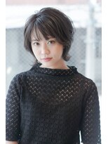 ウォークヘアーグロウ(Walk hair grow)&nbsp;クールなダークカラー×外ハネショートウルフ