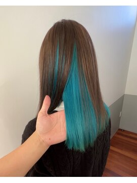 スキル 石岡(SKILL) オーシャンブルー☆インナーカラー☆ハイトーンカラー