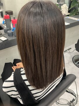 エンディアリング 東銀座(Endearing) 斜めバング/グレージュカラー/デザインカラー/眉毛/銀座/東銀座