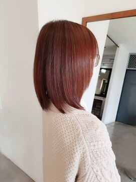 バディヘア リープ(BUDDY HAIR Leap) コーラルピンク×酸性ストレート