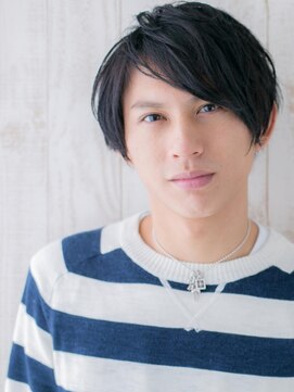 モッズヘア メン 上尾東口店(mod's hair men) 流しバングの七三分けダークアッシュラフフェザーV上尾